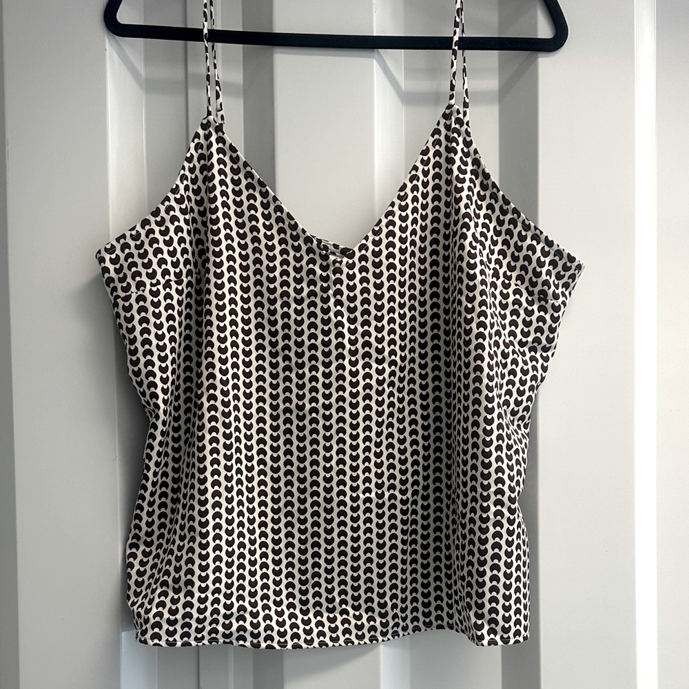 A New Day dark brown and White Patterned Camisole XL